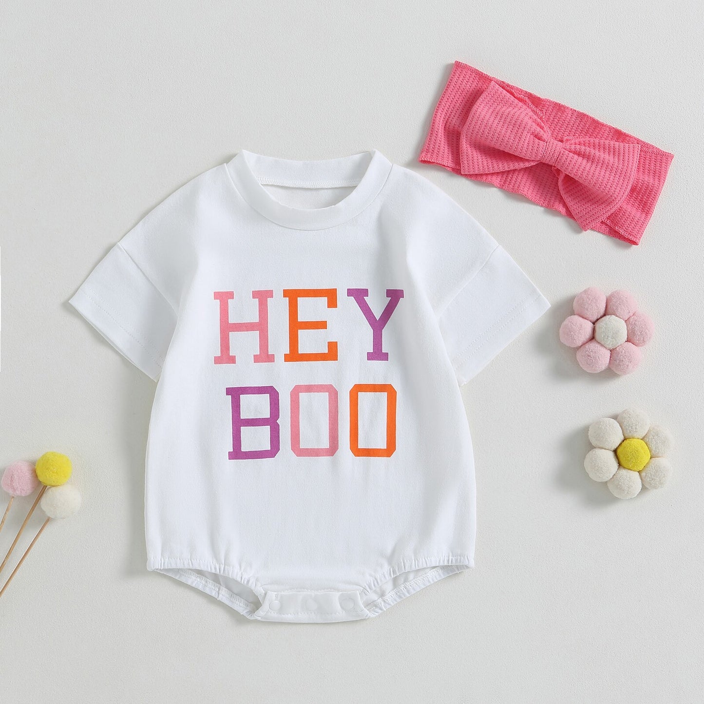 Hey Boo Top and Bow Set