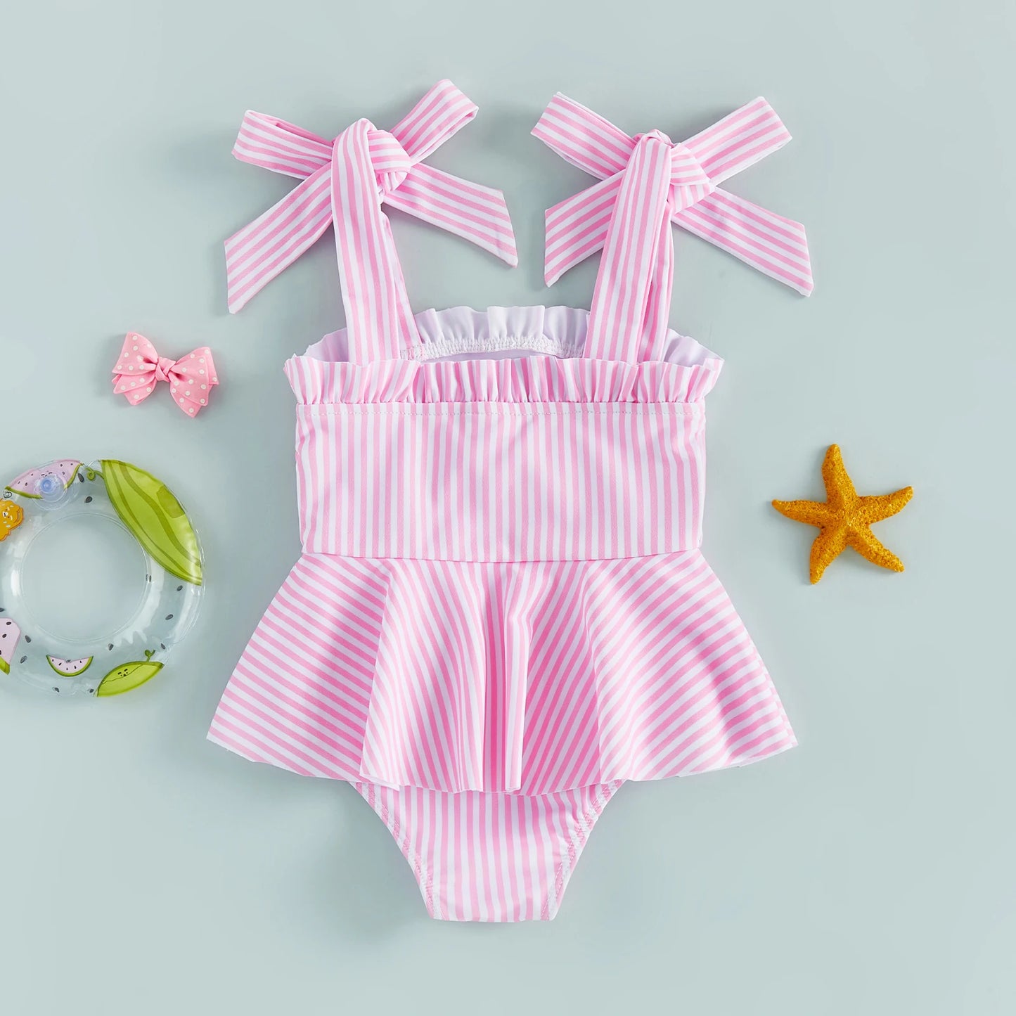 Striped Bathing Suit Set