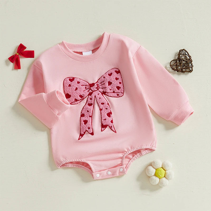 Heart Bow Onesie