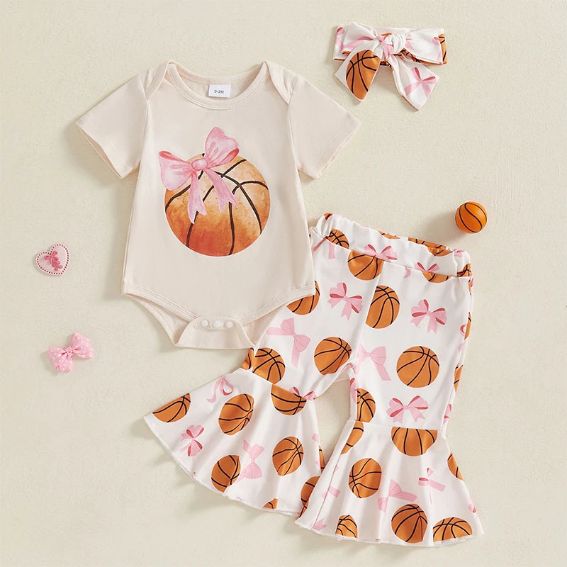 Basketballs and Bows Set