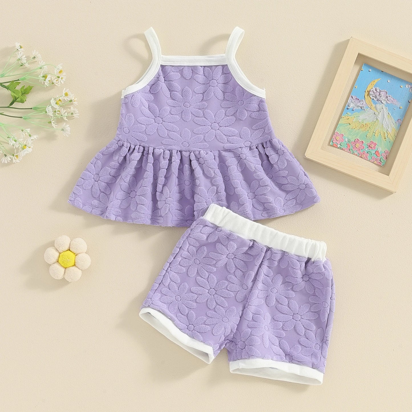 Retro Terry Shorts set