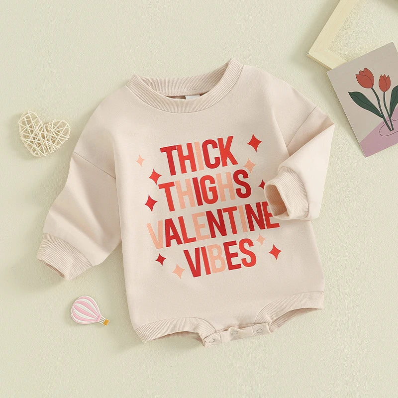 Thick Thighs Valentines Vibes Romper