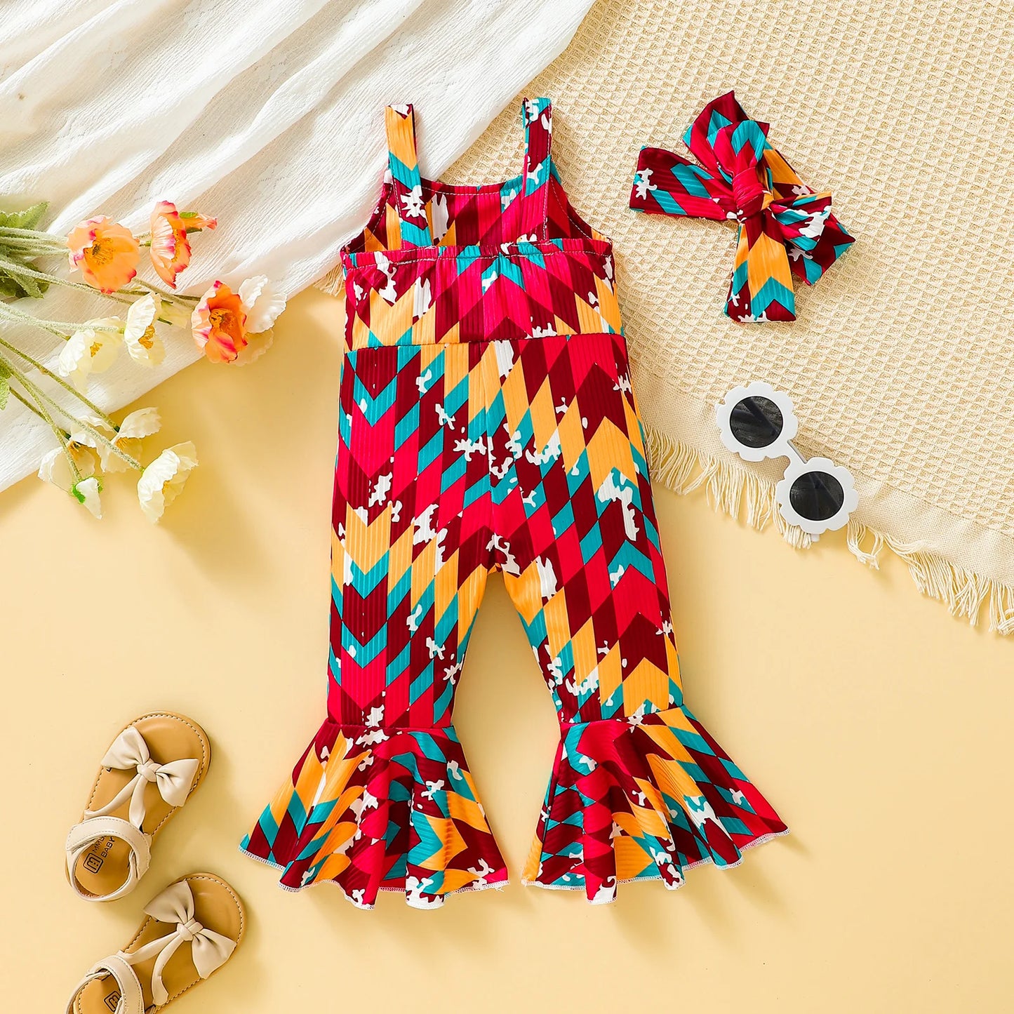 Western Bow and Romper Set