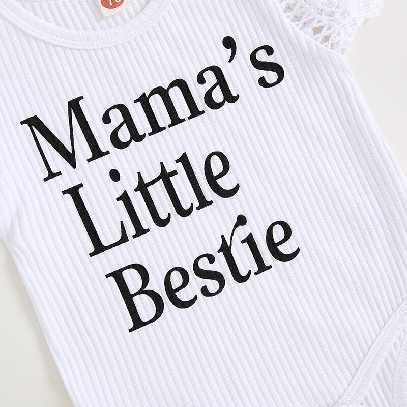 Mama's Little Bestie Gingham Set