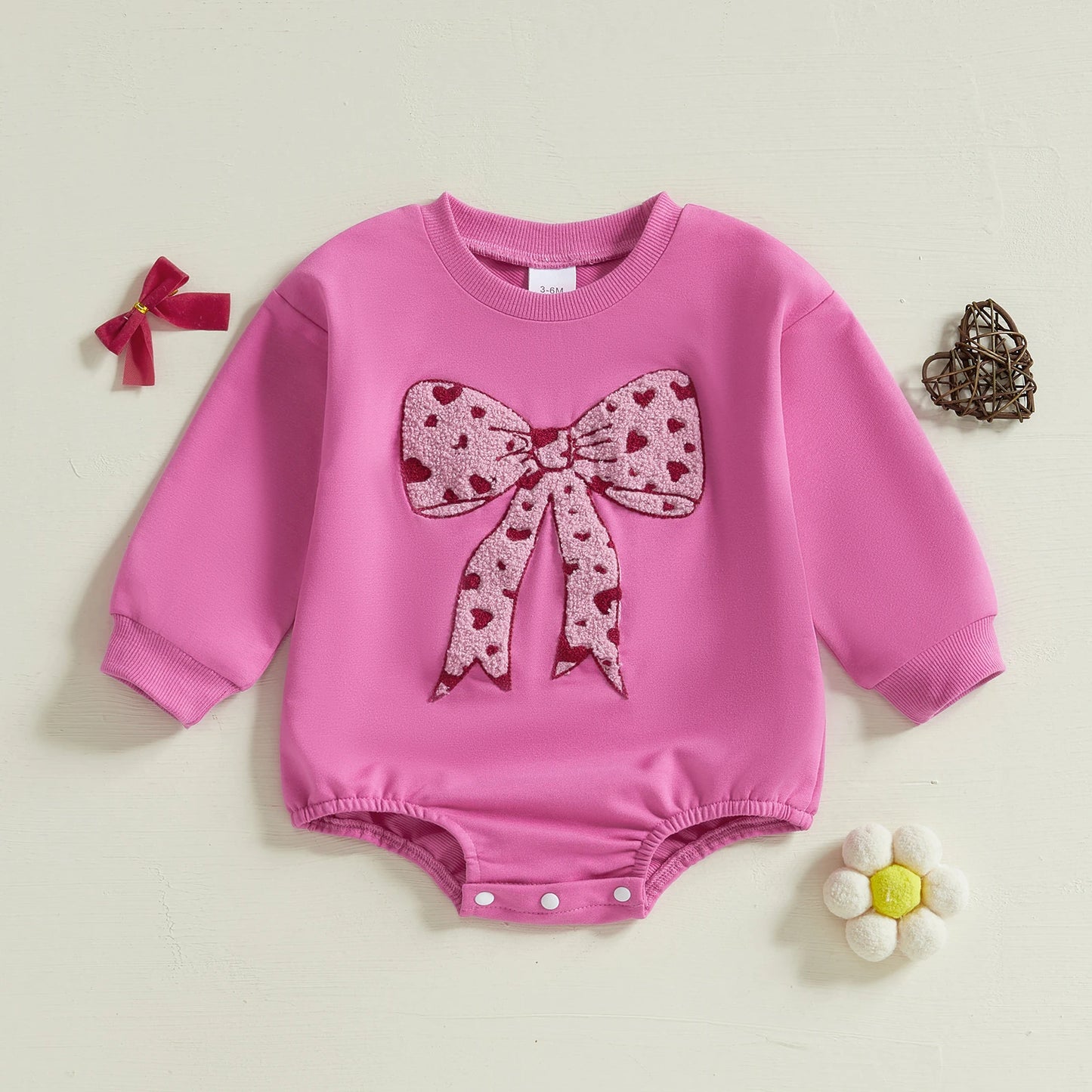 Heart Bow Onesie