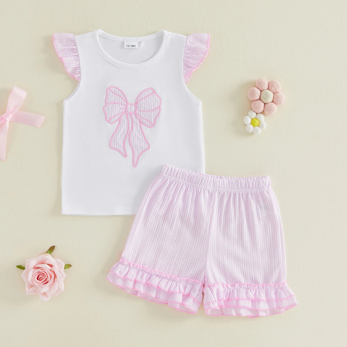 Bow Shorts Set