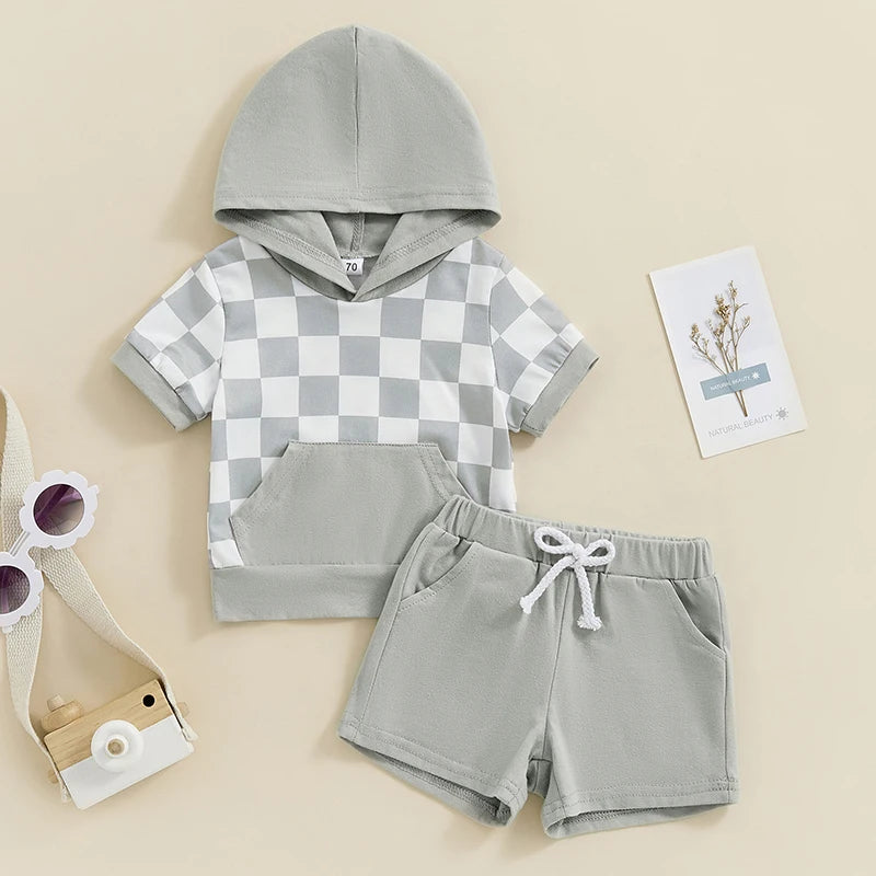 Checkered Shorts and Tee Set