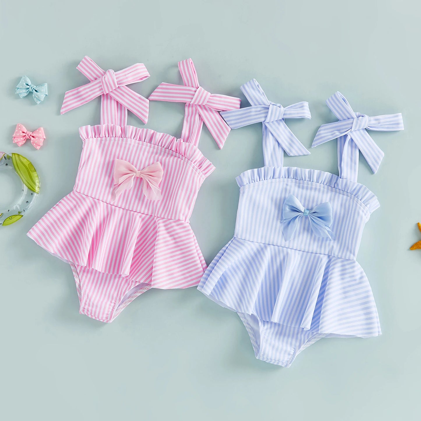 Striped Bathing Suit Set