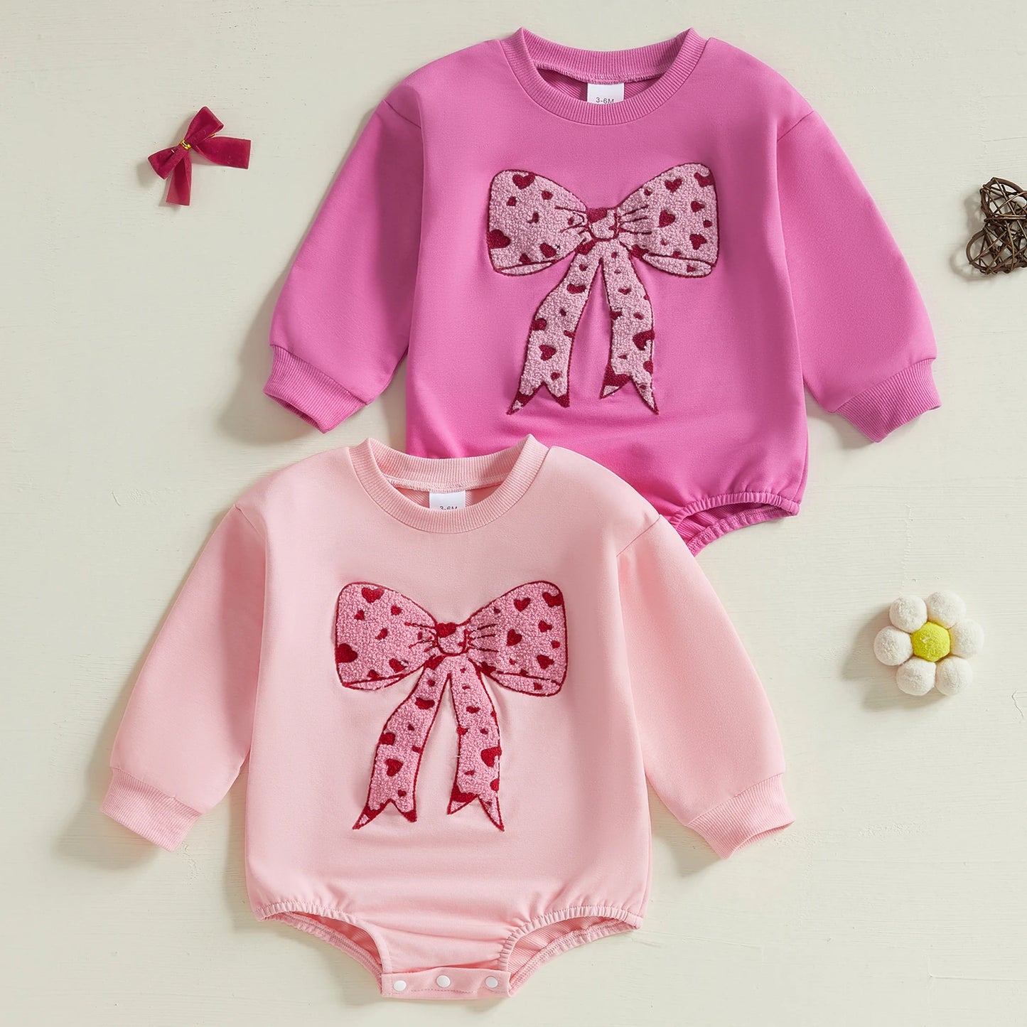 Heart Bow Onesie