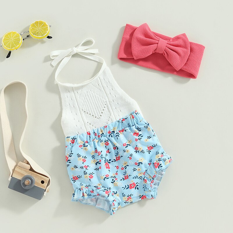 Halter and Floral Bummies Set