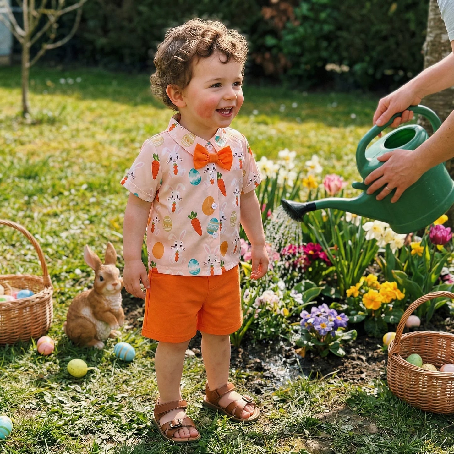 Boys Easter Button Down Set