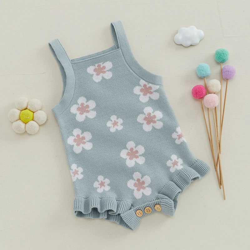 Knit Flower Romper