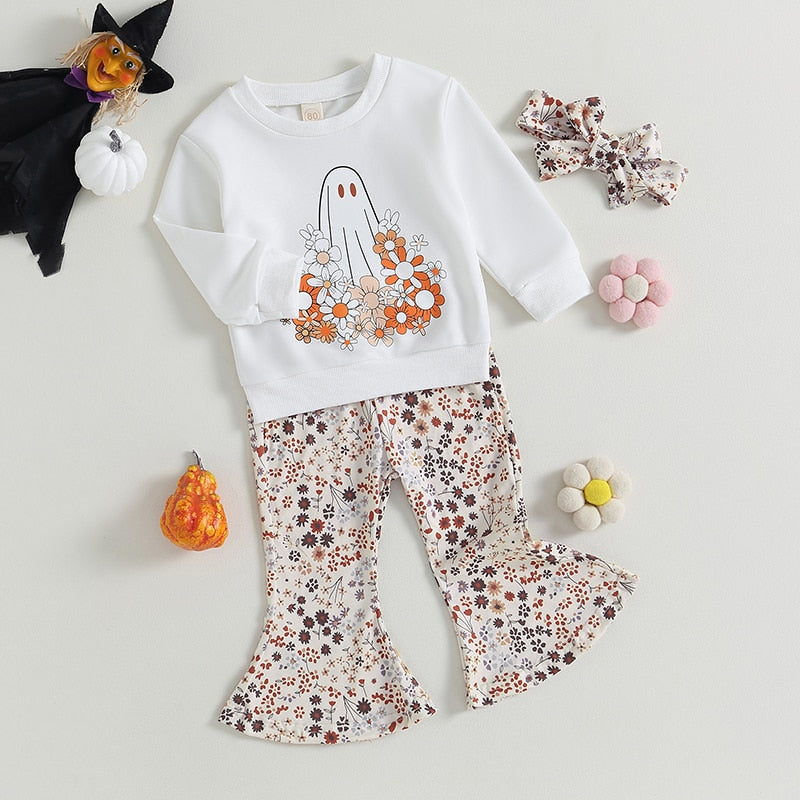 Pumpkin Spice Sweatshirt and Flares Outfit