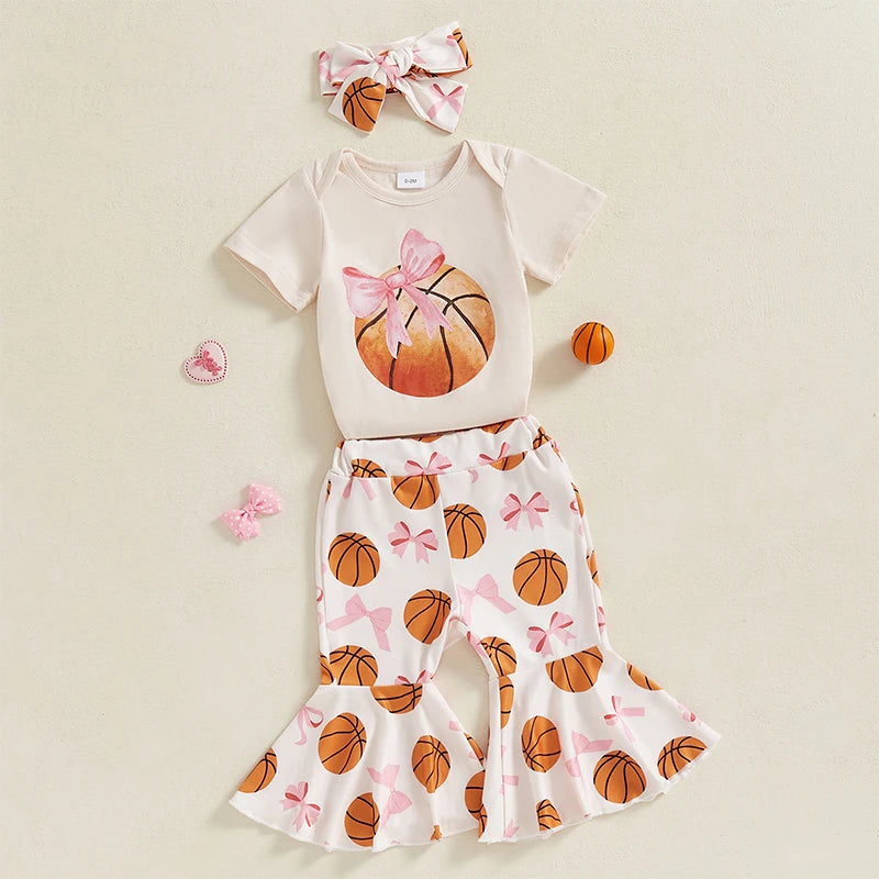 Basketballs and Bows Set