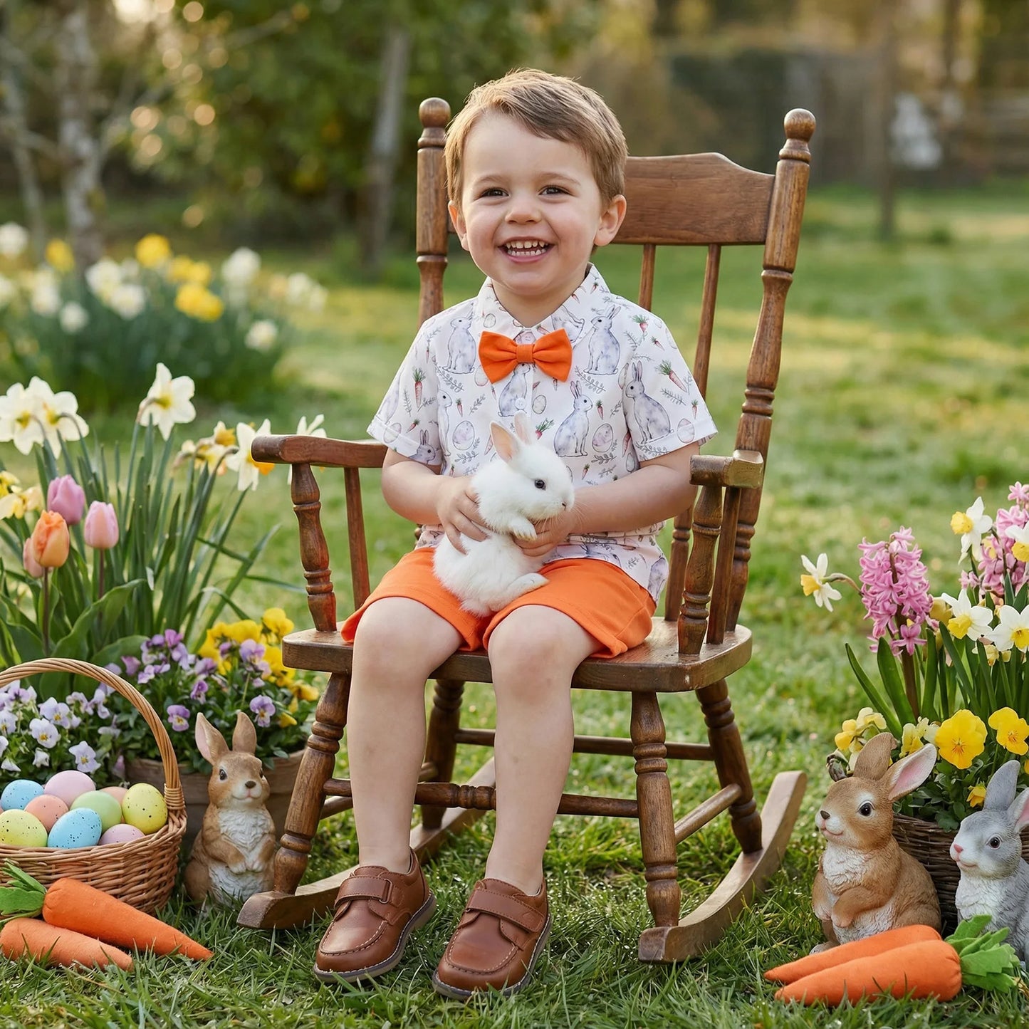 Boys Easter Button Down Set
