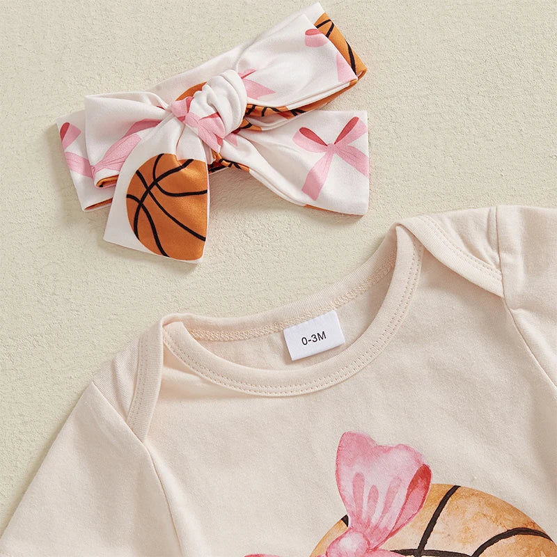 Basketballs and Bows Set