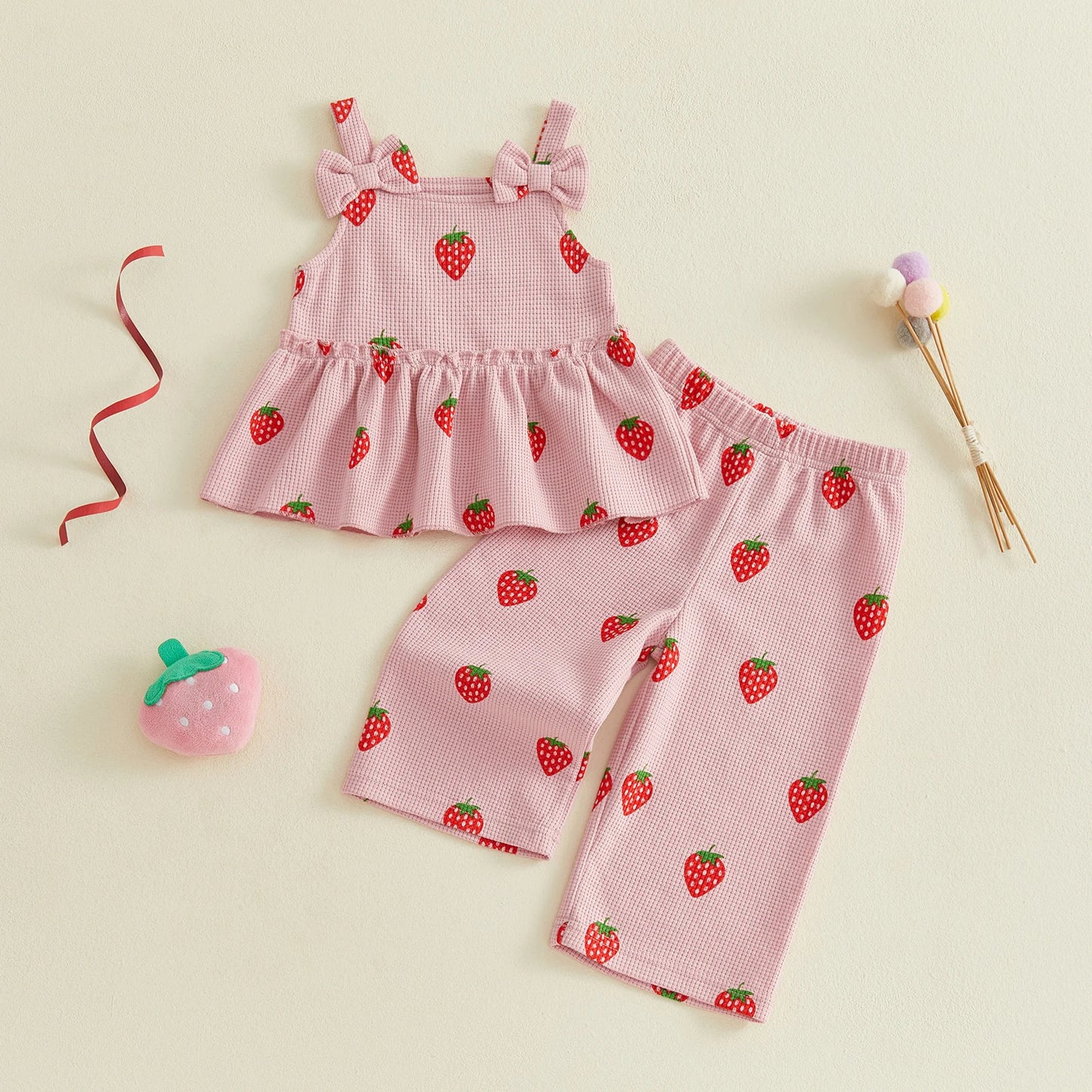 Strawberry Cami and Pants Set