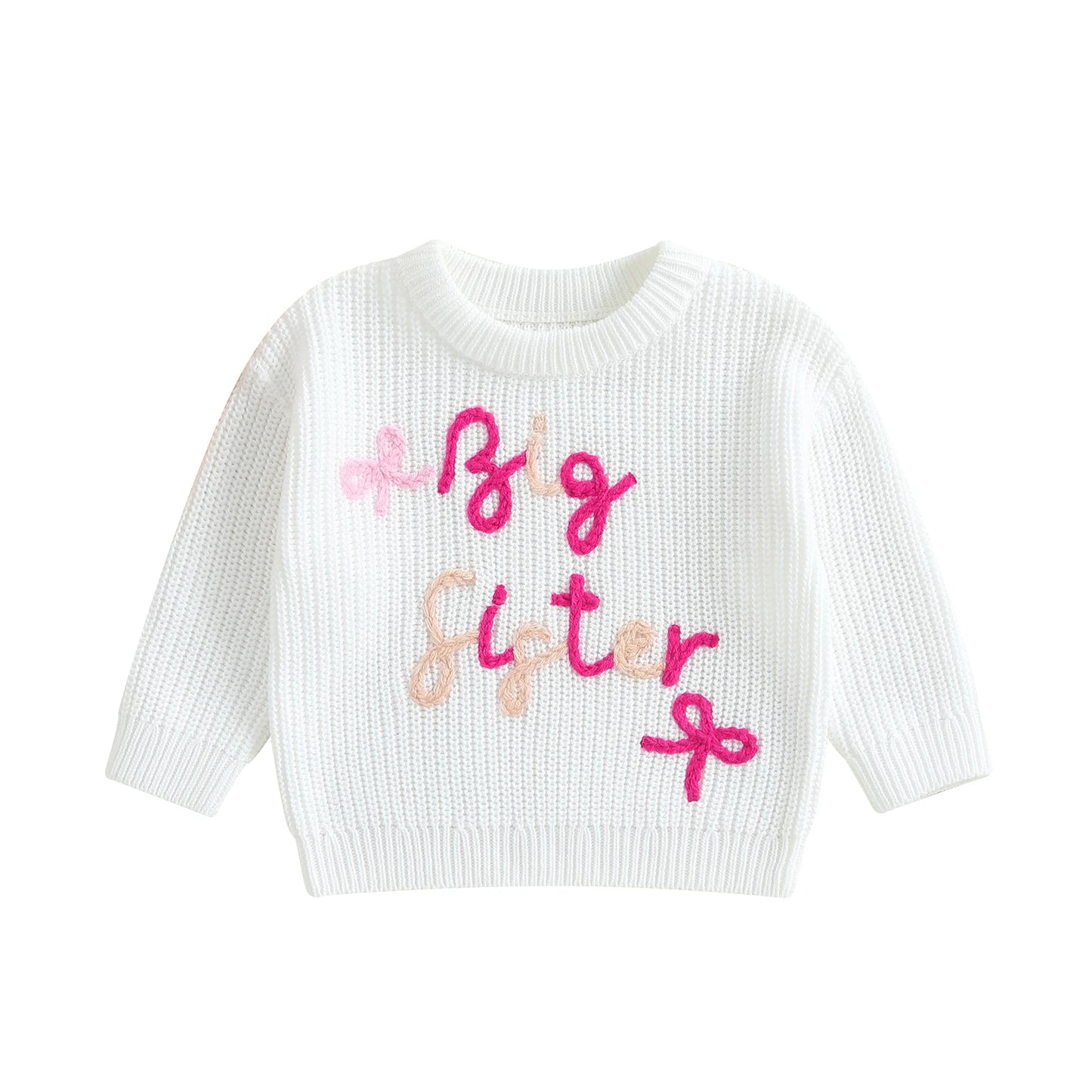 Big Sister & Little Sister Embroidered Sweaters