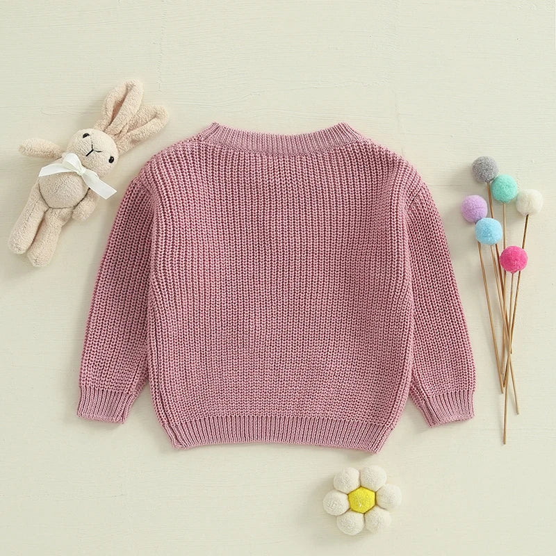 Embroidered Bunnies and Carrots Sweater