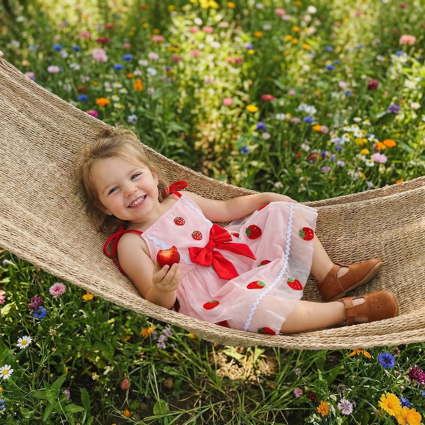 Strawberry Tulle Dress