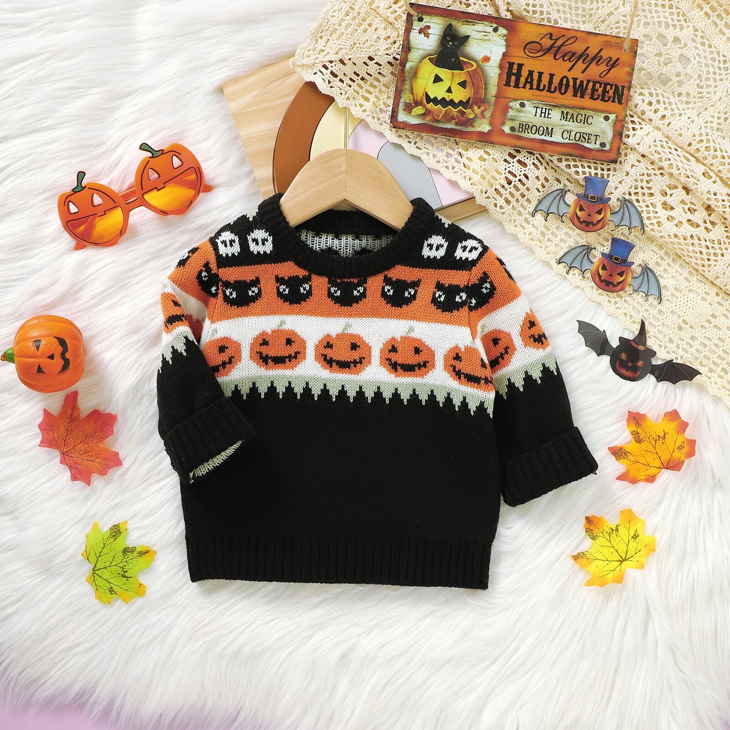 Knit Pumpkin Sweater