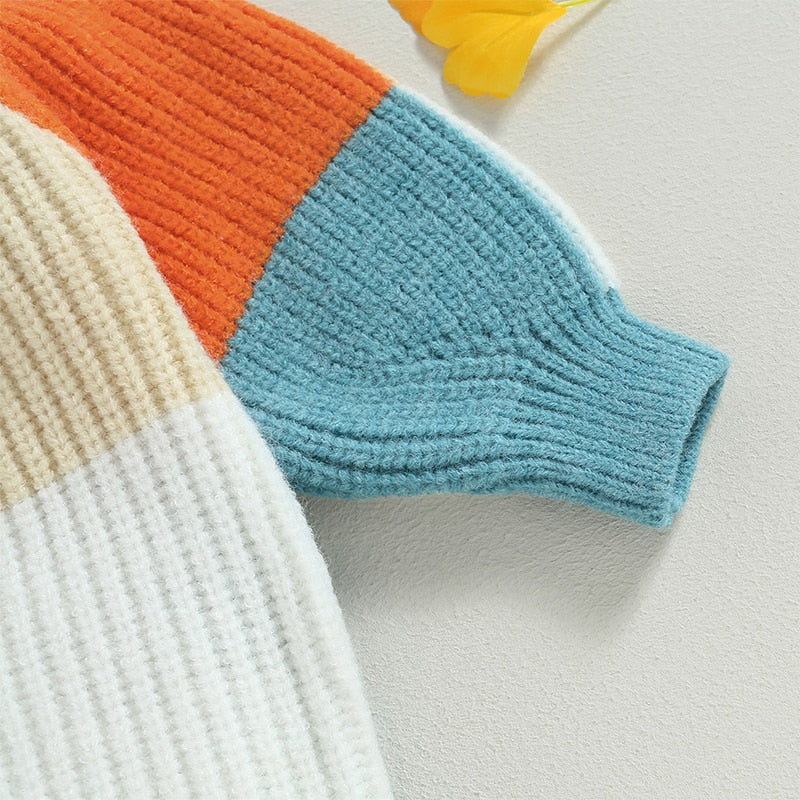 Patchwork Knit Sweater