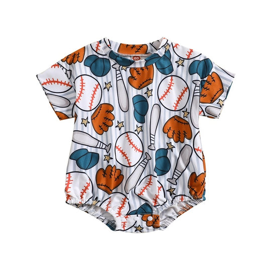 Bats and Mitts Baseball Onesie