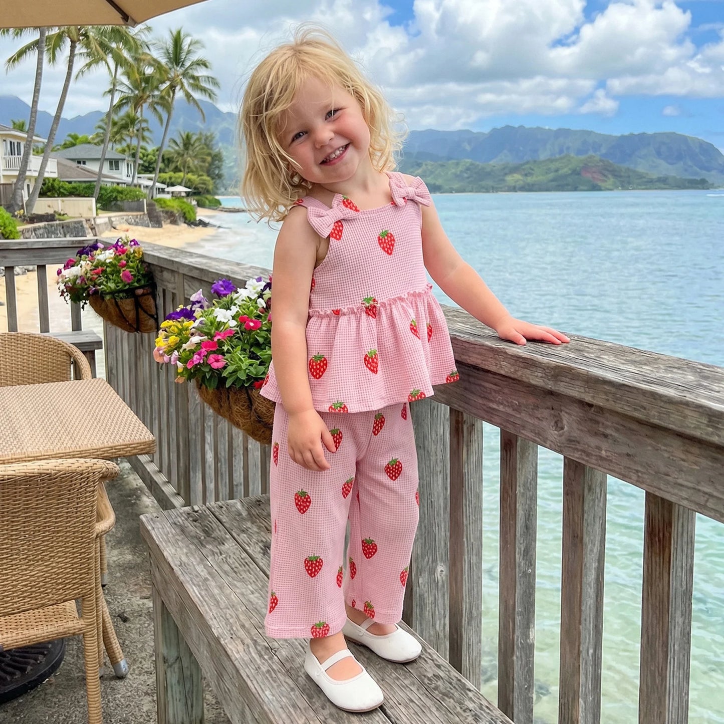 Strawberry Cami and Pants Set