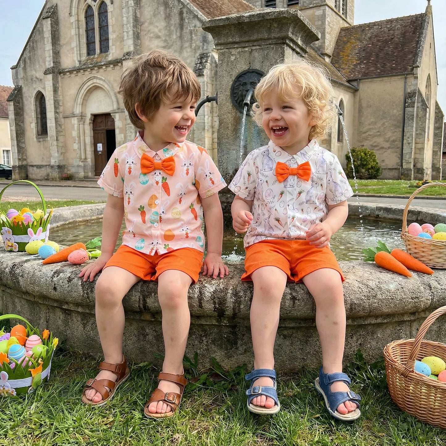 Boys Easter Button Down Set