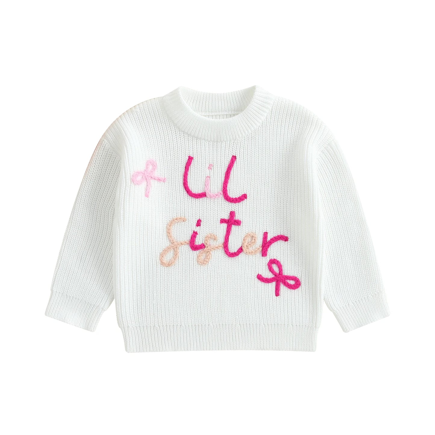 Big Sister & Little Sister Embroidered Sweaters