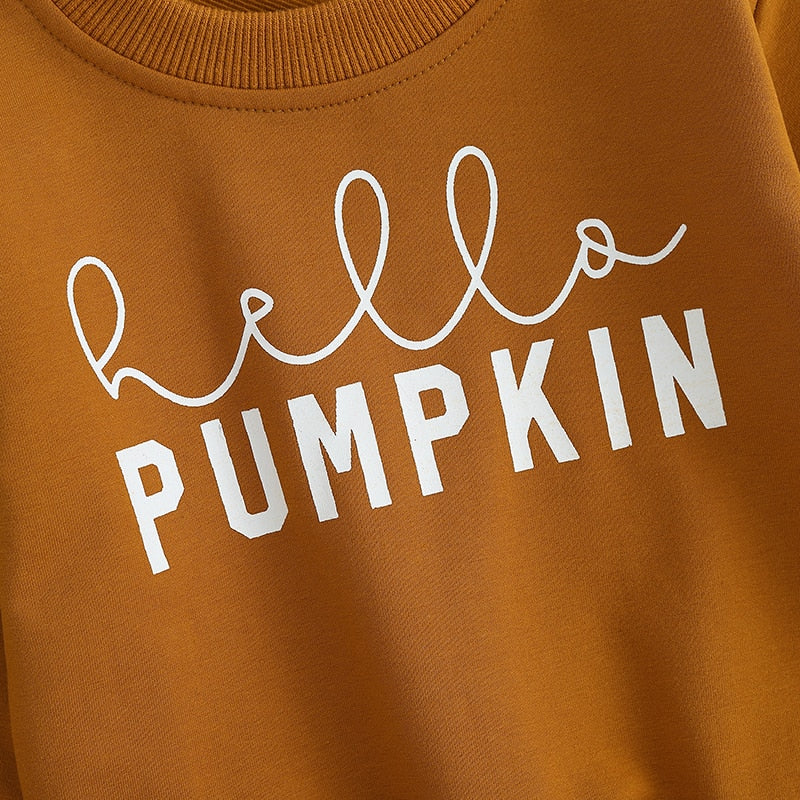 Hello Pumpkin Sweatshirt and Flares Set