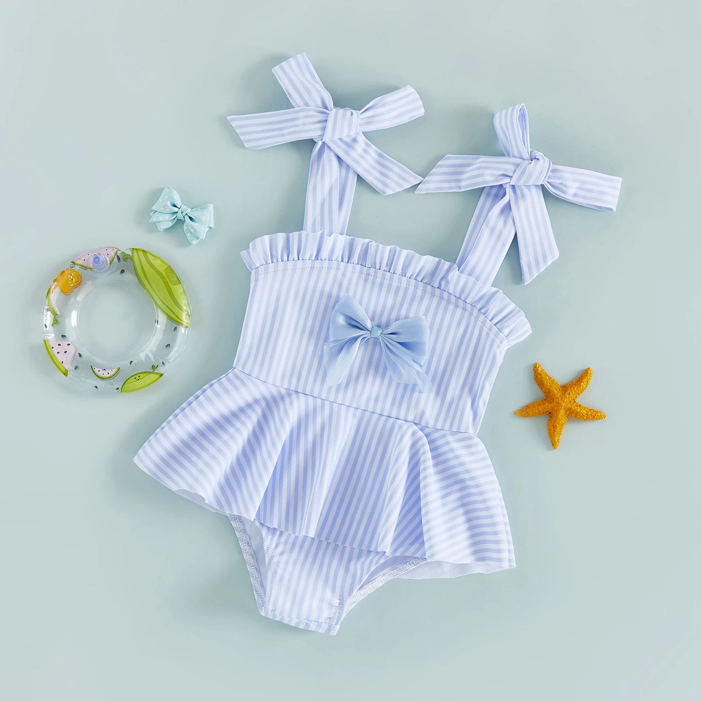 Striped Bathing Suit Set