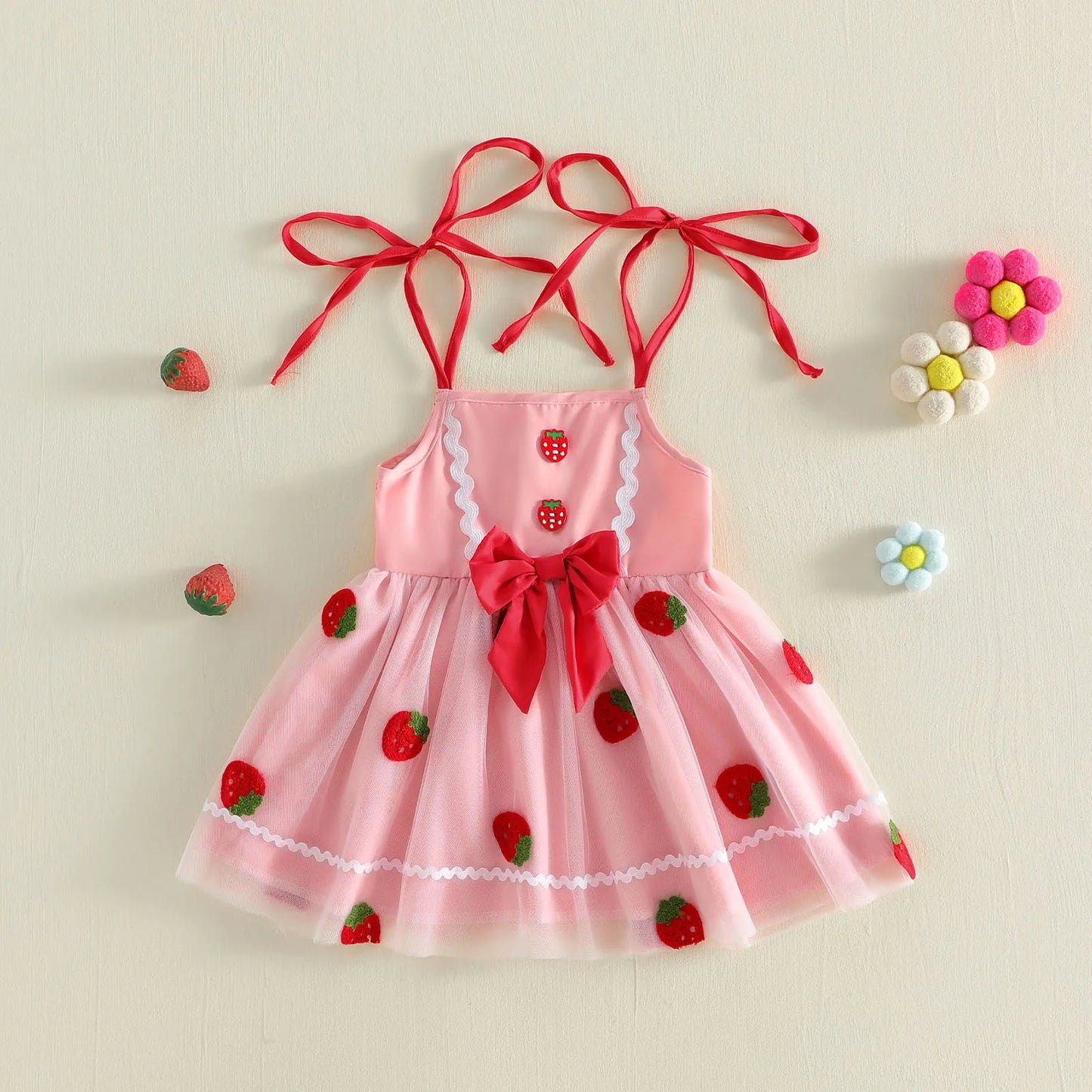 Strawberry Tulle Dress