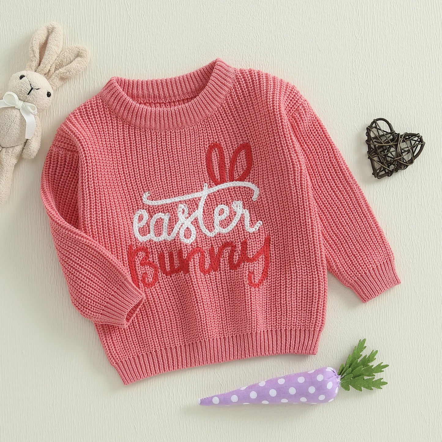 Snuggle/Easter Bunny Embroidered Sweater