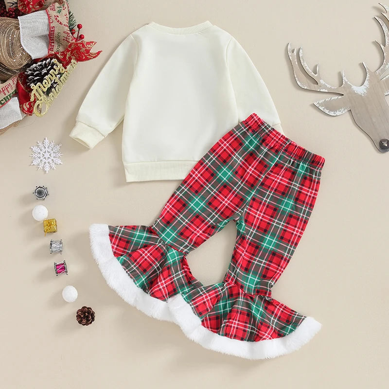 Vintage Santa and Tartan Flare Set