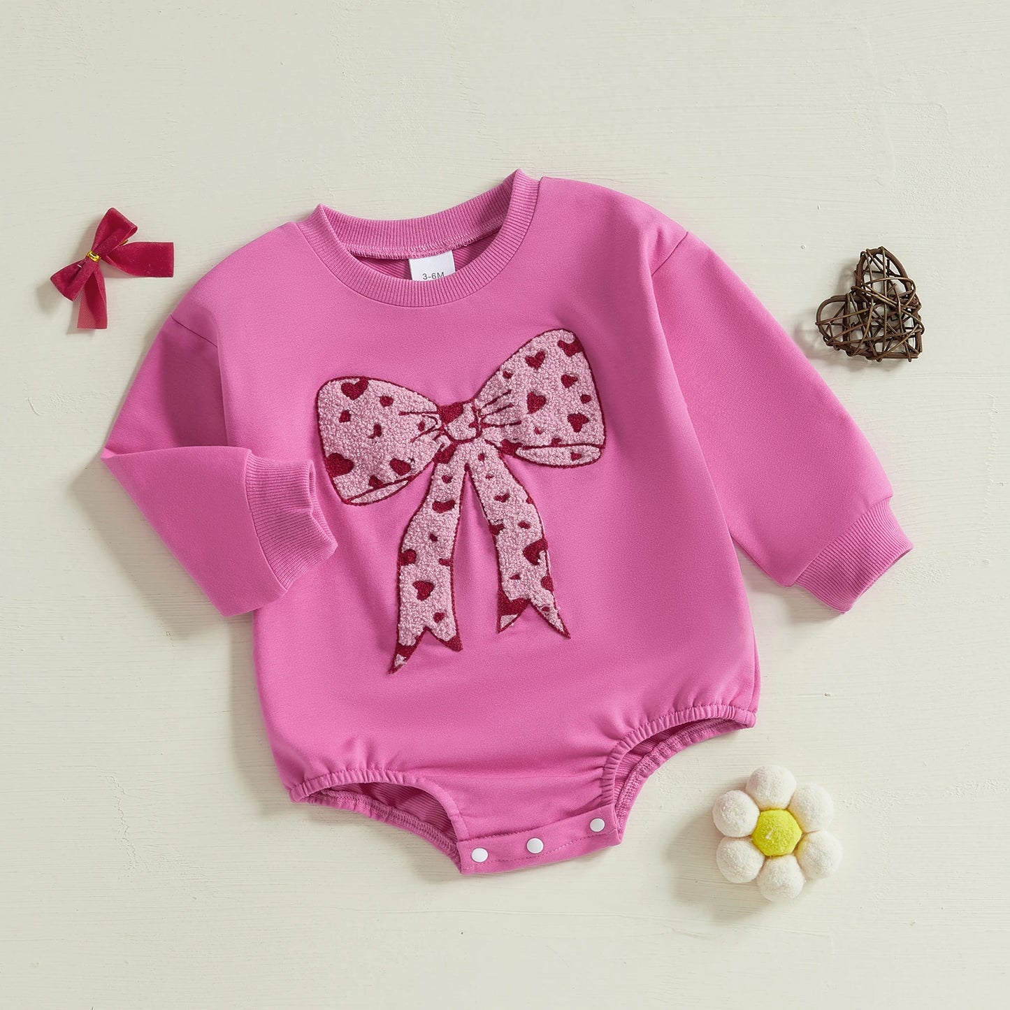 Heart Bow Onesie