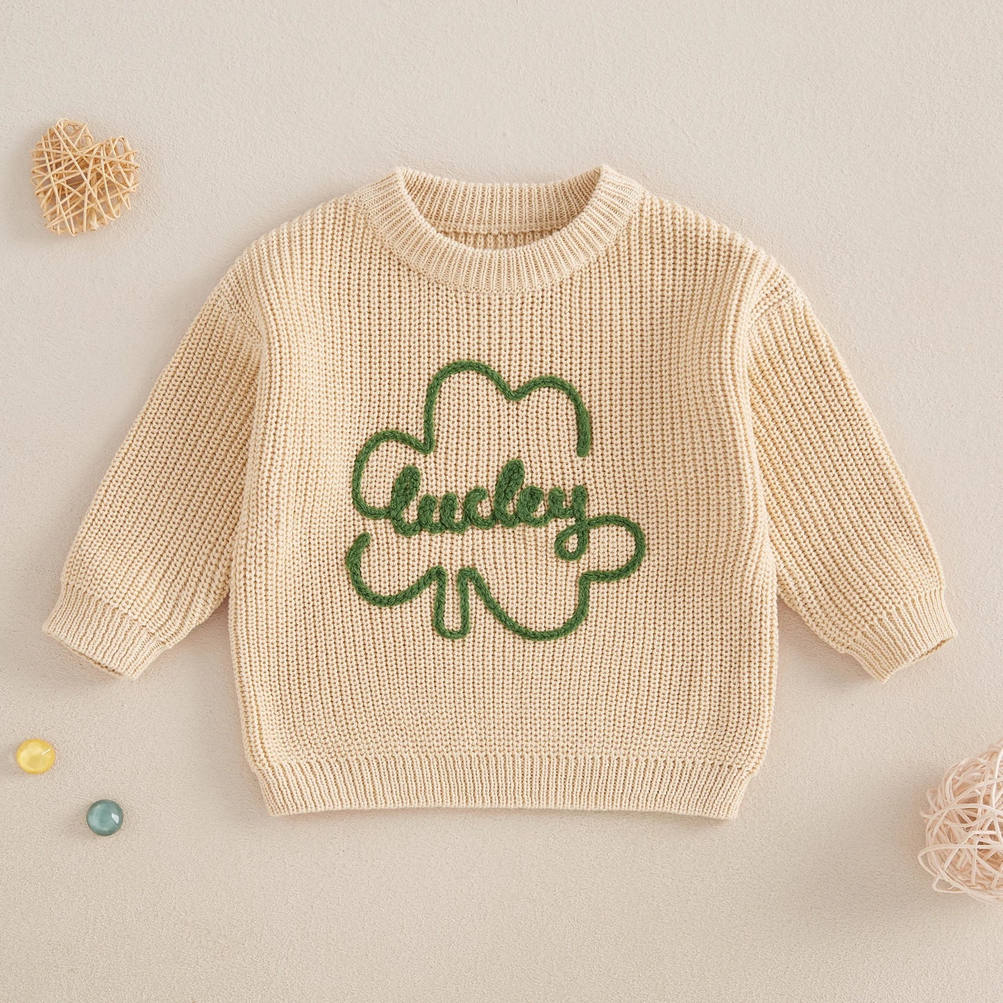 Lucky Embroidered Sweater