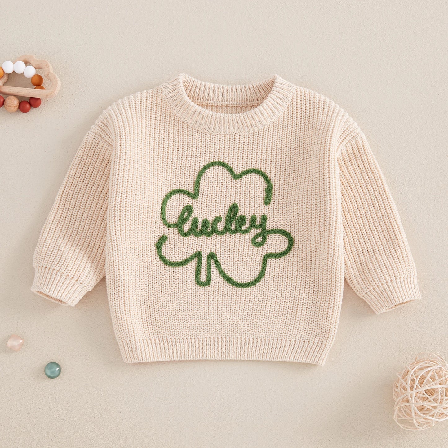 Lucky Embroidered Sweater