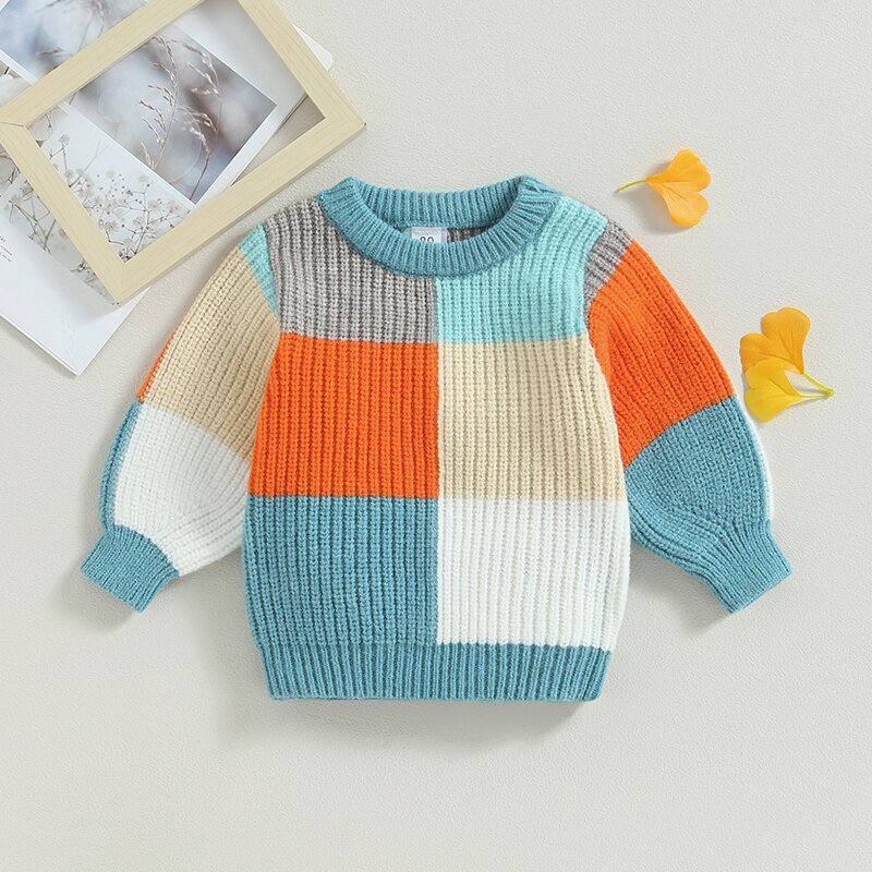 Patchwork Knit Sweater