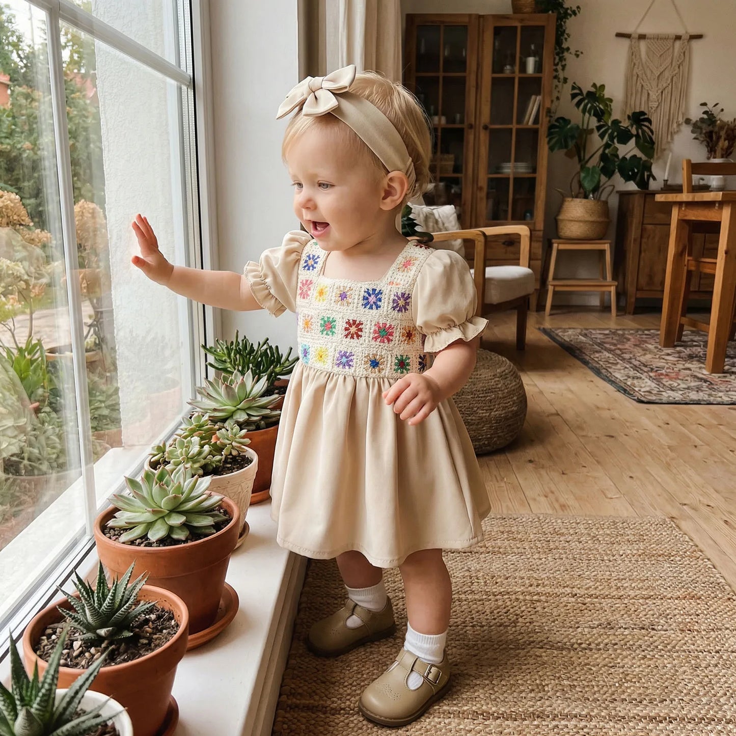 Crochet Flower Dress