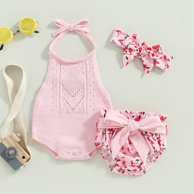 Pink Halter and Floral Bummies