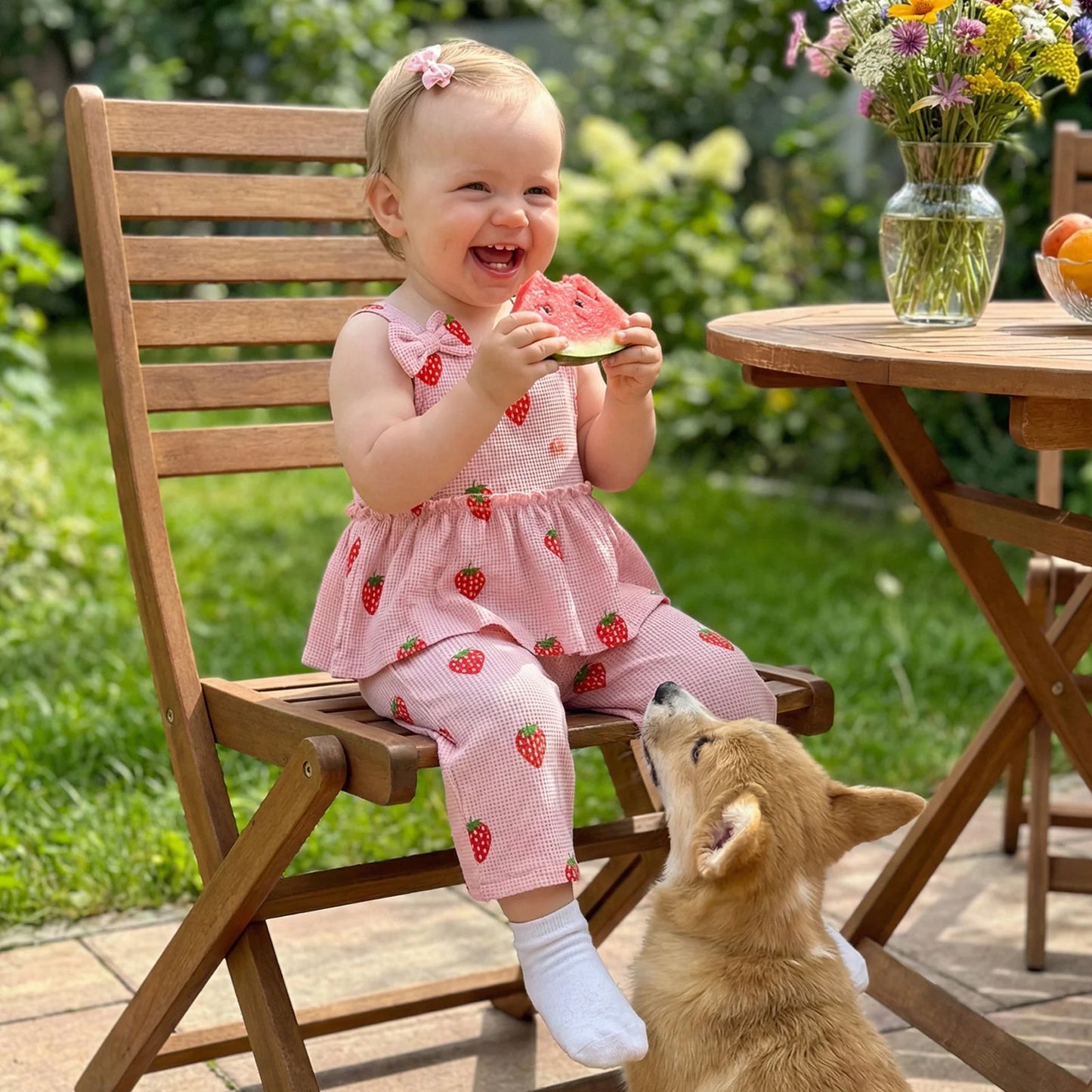 Strawberry Cami and Pants Set