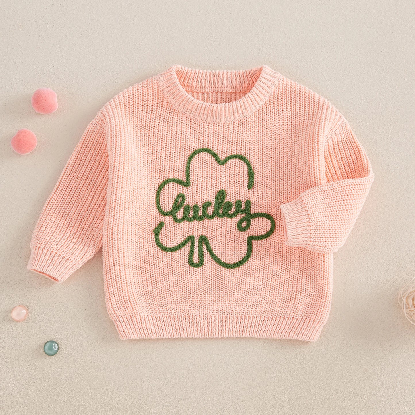 Lucky Embroidered Sweater