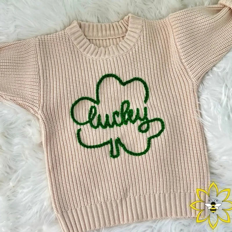 Lucky Embroidered Sweater