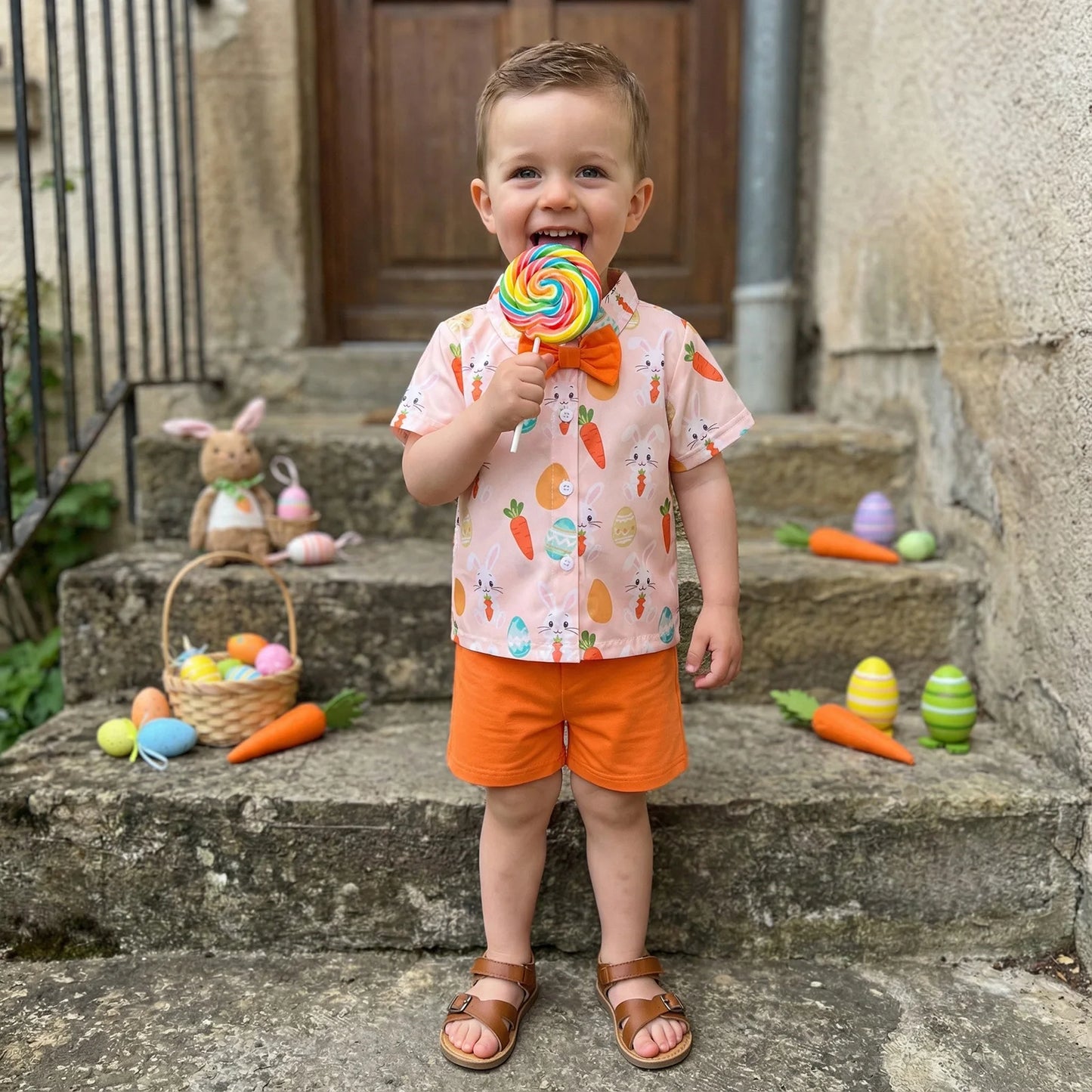 Boys Easter Button Down Set