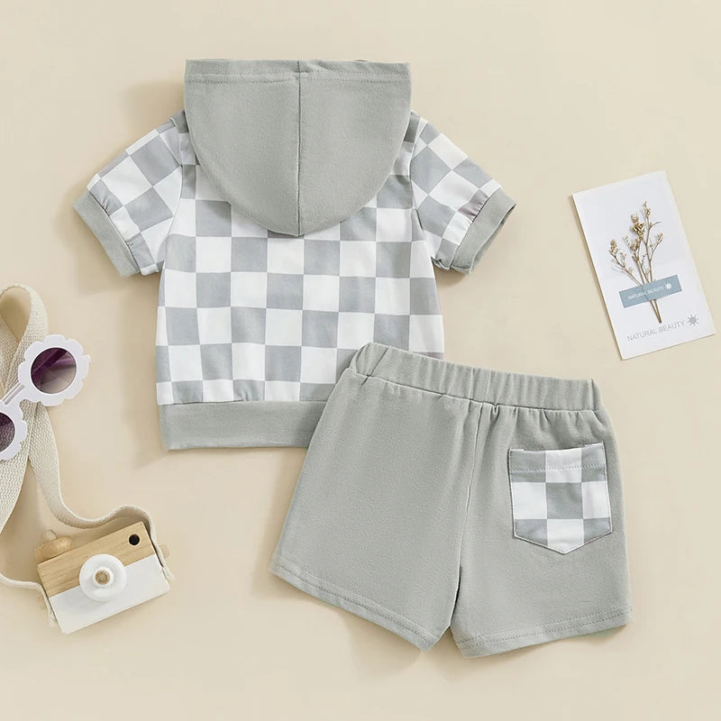 Checkered Shorts and Tee Set