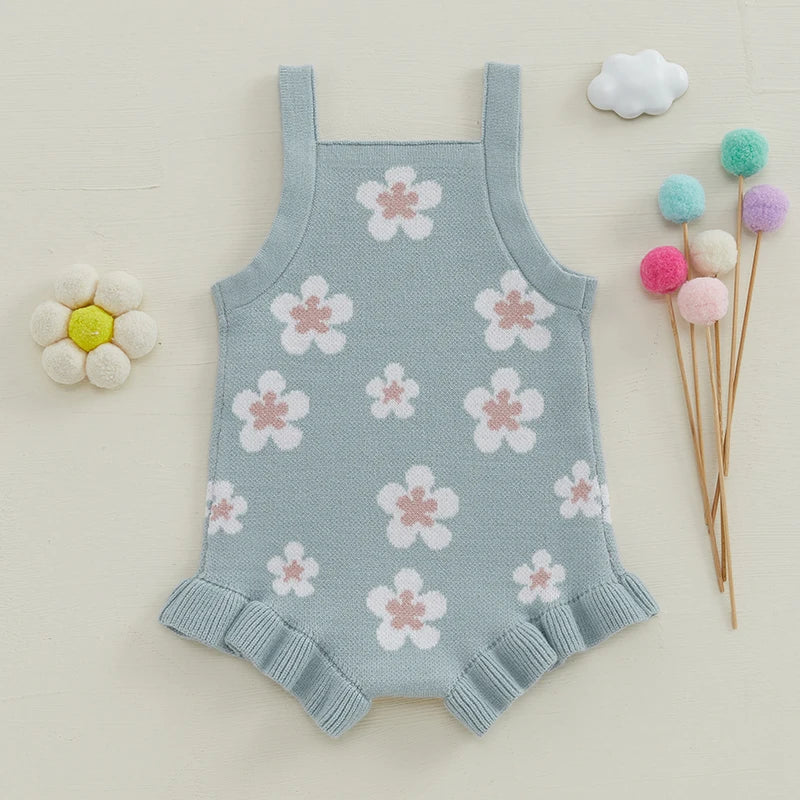 Knit Flower Romper