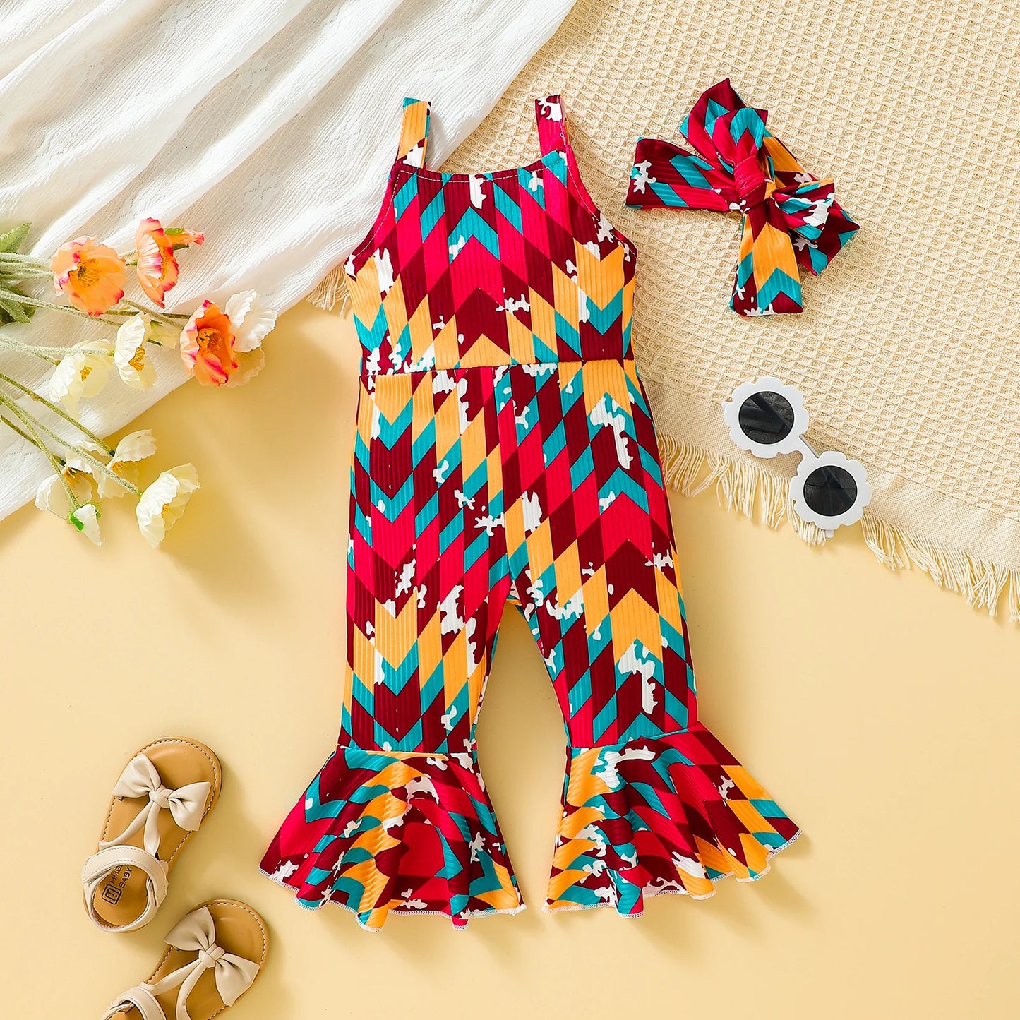 Western Bow and Romper Set