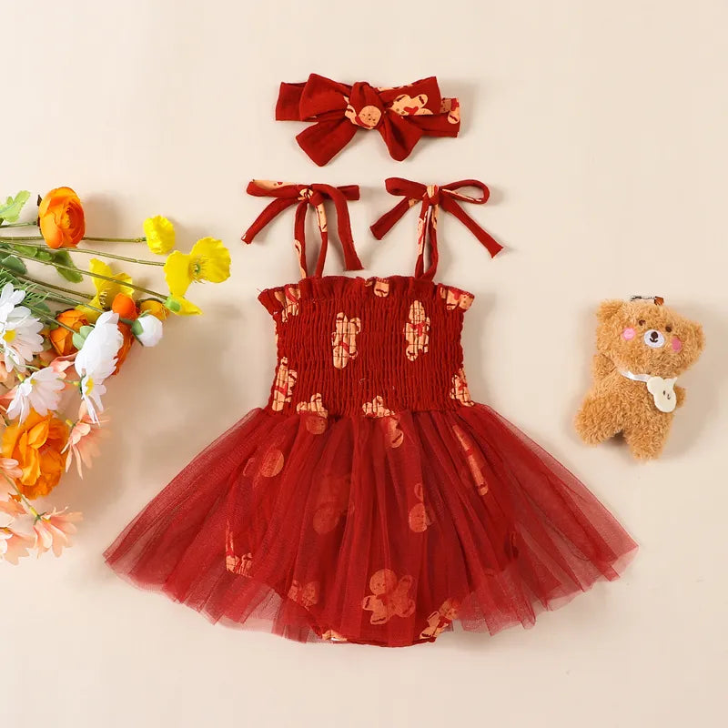 Gingerbread and Tulle Romper
