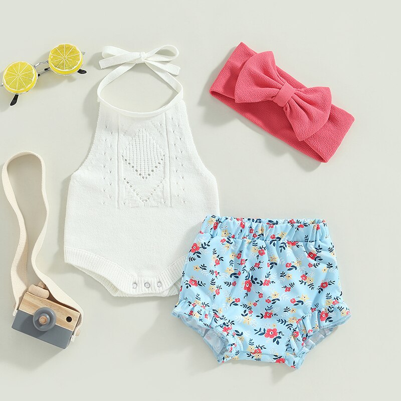 Halter and Floral Bummies Set